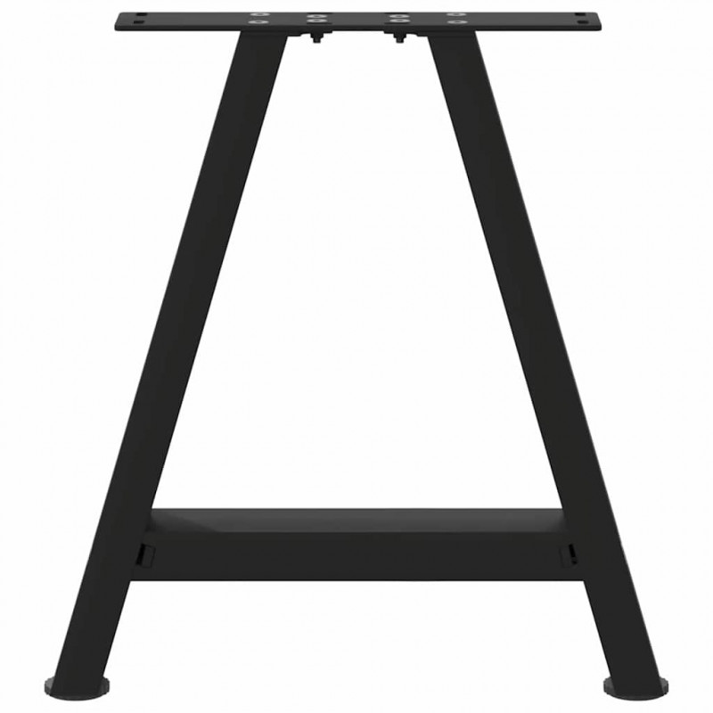 Nogi do stolika kawowego w kształcie litery A 2 szt. Czarne 38x(42-43) cm Stal