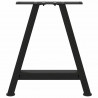 Nogi do stolika kawowego w kształcie litery A 2 szt. Czarne 38x(42-43) cm Stal