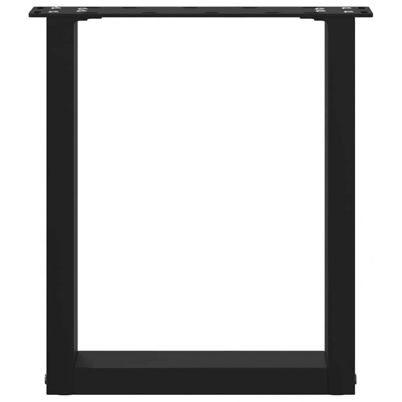Nogi do stolika kawowego w kształcie litery U 2 szt. Czarne 28x(42-43) cm Stal