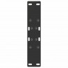 Nogi do stolika kawowego w kształcie litery A 2 szt. Czarne 38x(42-43) cm Stal