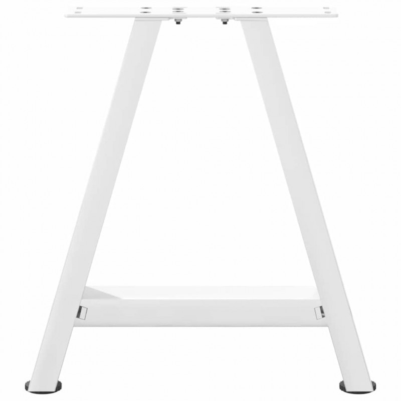 Nogi do stolika kawowego w kształcie litery A 2 szt. Białe 38x(42-43) cm Stal