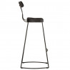 Hokery barowe 2 szt. Czarny 49x43x103 cm Drewno lite Mango