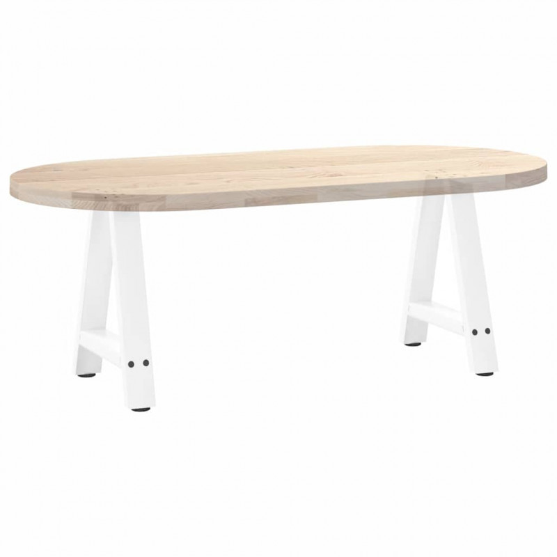 Nogi do stolika kawowego w kształcie litery A 2 szt. Białe 38x(42-43) cm Stal