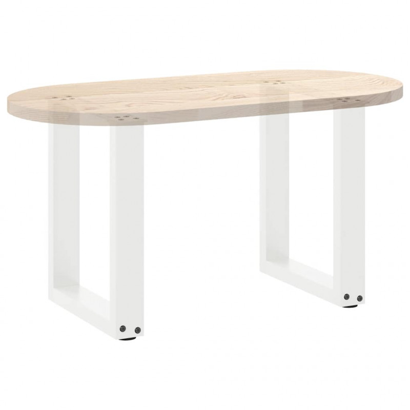 Nogi do stolika kawowego w kształcie litery U 2 szt. Białe 28x(42-43) cm Stal