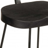Hokery barowe 2 szt. Czarny 49x43x103 cm Drewno lite Mango