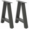 Nogi do stolika kawowego w kształcie litery A 2 szt. Antracyt 38x(42-43) cm Stal