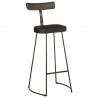 Hokery barowe 2 szt. Czarny 49x43x103 cm Drewno lite Mango