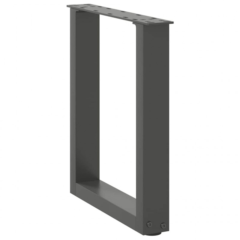 Nogi do stolika kawowego w kształcie litery U 2 szt. Antracyt 28x(42-43) cm Stal