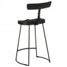 Hokery barowe 2 szt. Czarny 49x43x88 cm Drewno lite Mango