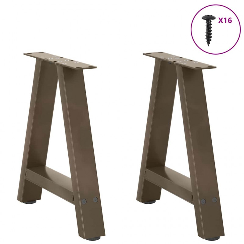 Nogi do stolika kawowego w kształcie litery A 2 szt. 38x(42-43) cm Stal