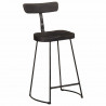 Hokery barowe 2 szt. Czarny 49x43x88 cm Drewno lite Mango