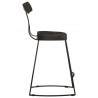 Hokery barowe 2 szt. Czarny 49x43x79 cm Drewno lite Mango
