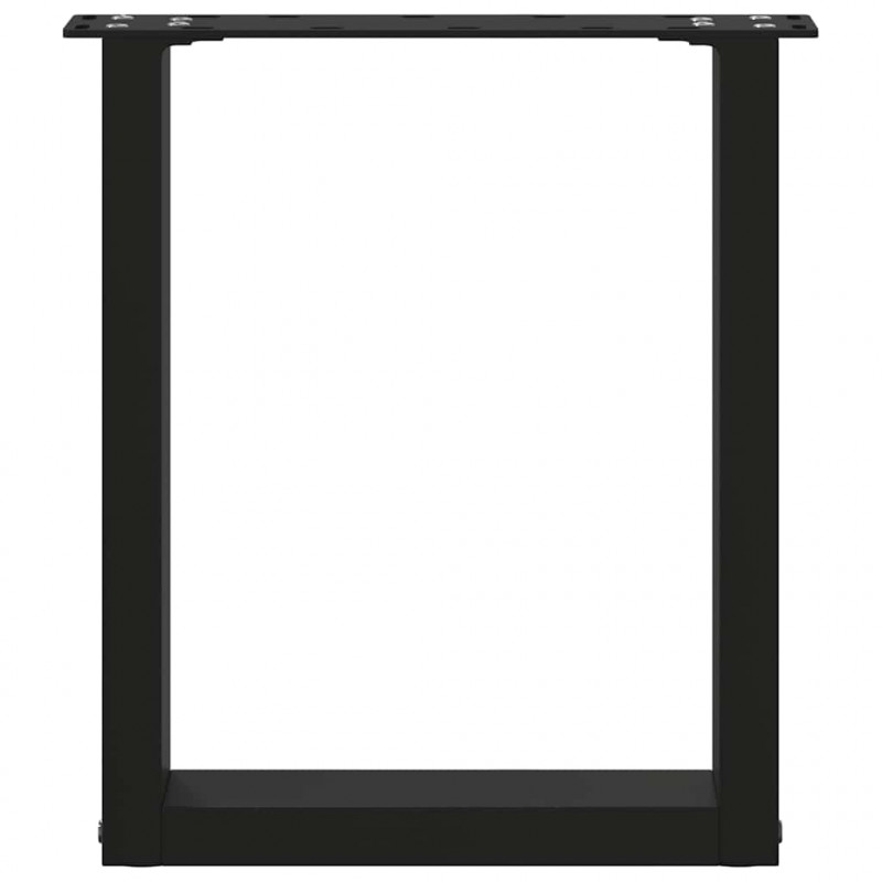 Nogi do stolika kawowego w kształcie litery U 2 szt. Czarne 38x(42-43) cm Stal