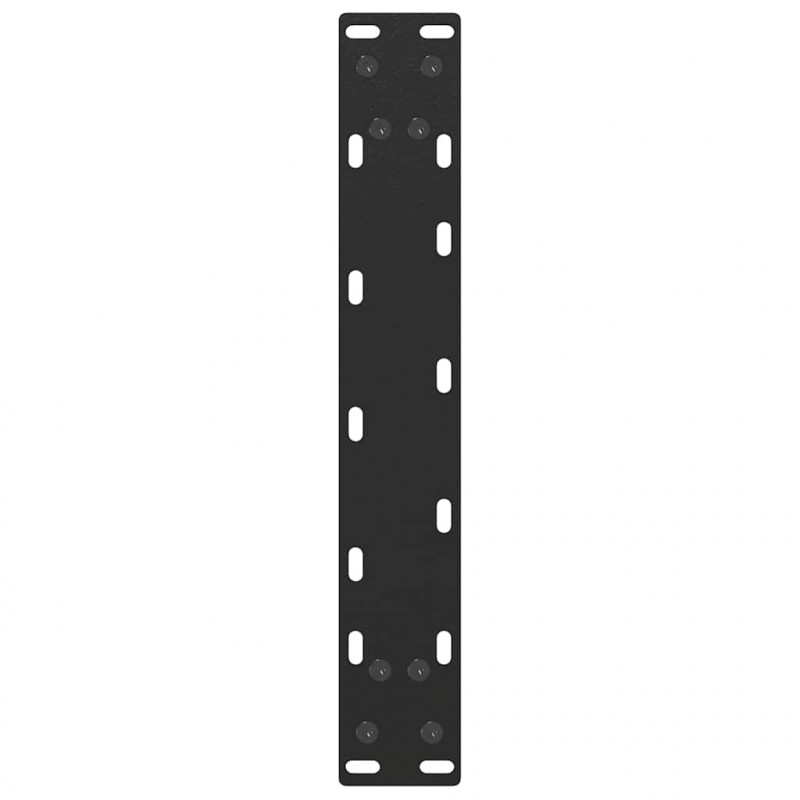 Nogi do stolika kawowego w kształcie litery U 2 szt. Czarne 38x(42-43) cm Stal
