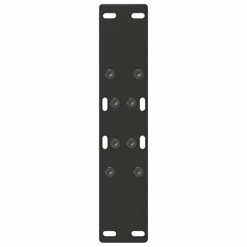 Nogi do stolika kawowego w kształcie litery A 2 szt. Czarne 50x(42-43) cm Stal