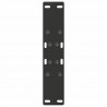 Nogi do stolika kawowego w kształcie litery A 2 szt. Czarne 50x(42-43) cm Stal