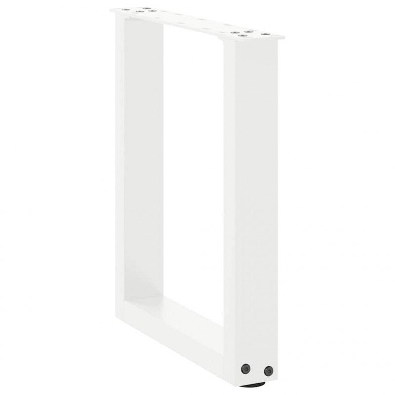 Nogi do stolika kawowego w kształcie litery U 2 szt. Białe 38x(42-43) cm Stal