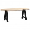 Nogi do stolika kawowego w kształcie litery A 2 szt. Czarne 50x(42-43) cm Stal