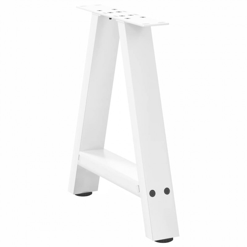 Nogi do stolika kawowego w kształcie litery A 2 szt. Białe 50x(42-43) cm Stal