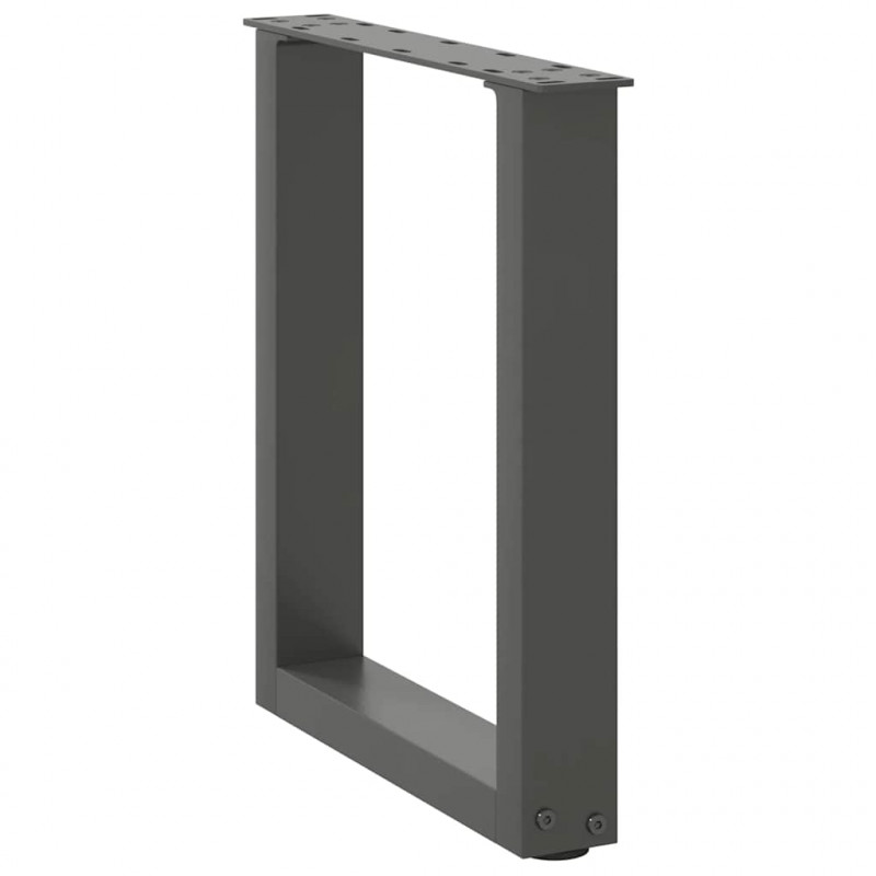 Nogi do stolika kawowego w kształcie litery U 2 szt. Antracyt 38x(42-43) cm Stal