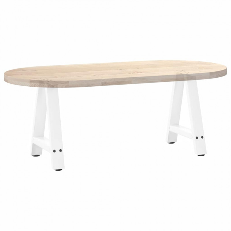 Nogi do stolika kawowego w kształcie litery A 2 szt. Białe 50x(42-43) cm Stal
