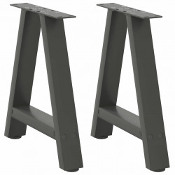 Nogi do stolika kawowego w kształcie litery A 2 szt. Antracyt 50x(42-43) cm Stal