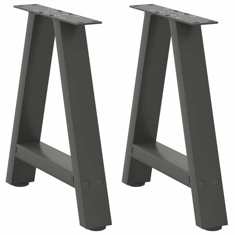 Nogi do stolika kawowego w kształcie litery A 2 szt. Antracyt 50x(42-43) cm Stal