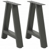 Nogi do stolika kawowego w kształcie litery A 2 szt. Antracyt 50x(42-43) cm Stal
