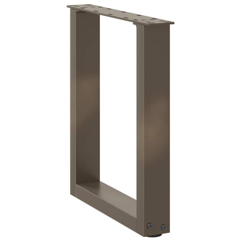 Nogi do stolika kawowego w kształcie litery U 2 szt. Naturalna stal 38x(42-43) cm Stal