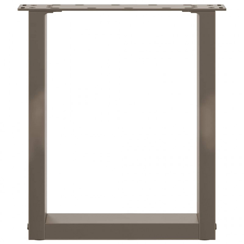 Nogi do stolika kawowego w kształcie litery U 2 szt. Naturalna stal 38x(42-43) cm Stal