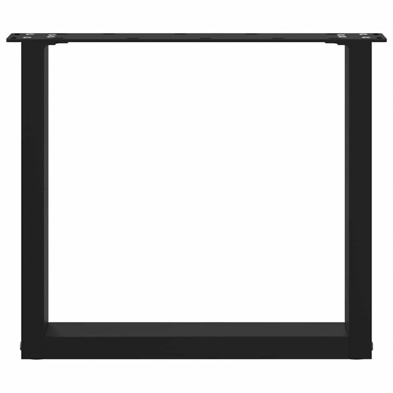 Nogi do stolika kawowego w kształcie litery U 2 szt. Czarne 50x(42-43) cm Stal