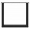 Nogi do stolika kawowego w kształcie litery U 2 szt. Czarne 50x(42-43) cm Stal