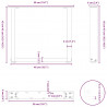 Nogi do stolika kawowego w kształcie litery U 2 szt. Czarne 50x(42-43) cm Stal