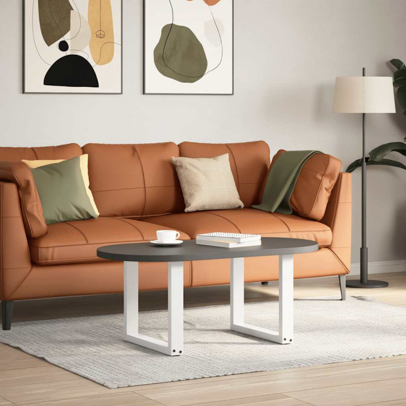 Nogi do stolika kawowego w kształcie litery U 2 szt. Białe 50x(42-43) cm Stal