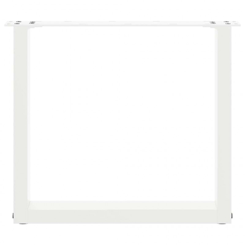 Nogi do stolika kawowego w kształcie litery U 2 szt. Białe 50x(42-43) cm Stal