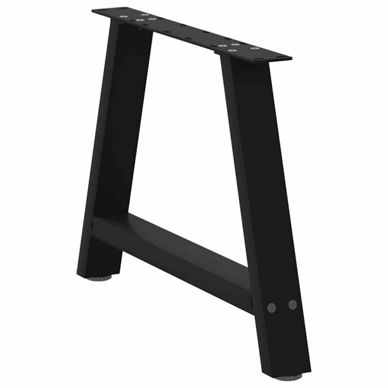 Nogi do stolika kawowego w kształcie litery A 2 szt. Czarne 60x(42-43) cm Stal