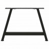 Nogi do stolika kawowego w kształcie litery A 2 szt. Czarne 60x(42-43) cm Stal