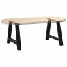 Nogi do stolika kawowego w kształcie litery A 2 szt. Czarne 60x(42-43) cm Stal
