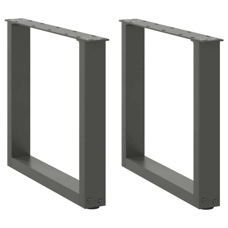 Nogi do stolika kawowego w kształcie litery U 2 szt. Antracyt 50x(42-43) cm Stal