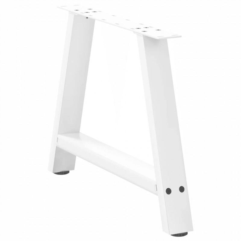 Nogi do stolika kawowego w kształcie litery A 2 szt. Białe 60x(42-43) cm Stal