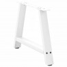 Nogi do stolika kawowego w kształcie litery A 2 szt. Białe 60x(42-43) cm Stal