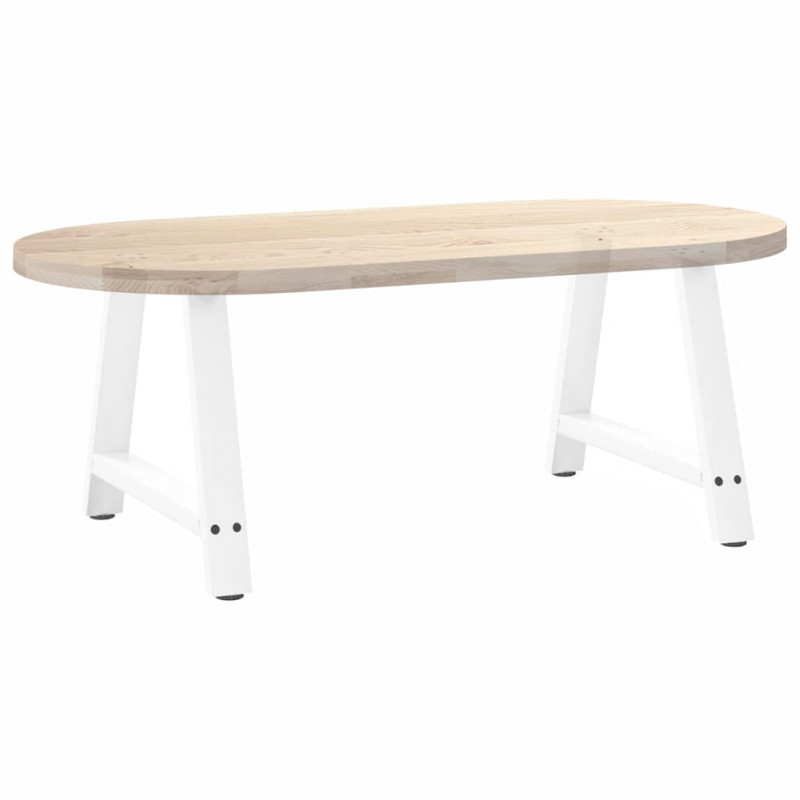 Nogi do stolika kawowego w kształcie litery A 2 szt. Białe 60x(42-43) cm Stal