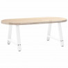 Nogi do stolika kawowego w kształcie litery A 2 szt. Białe 60x(42-43) cm Stal