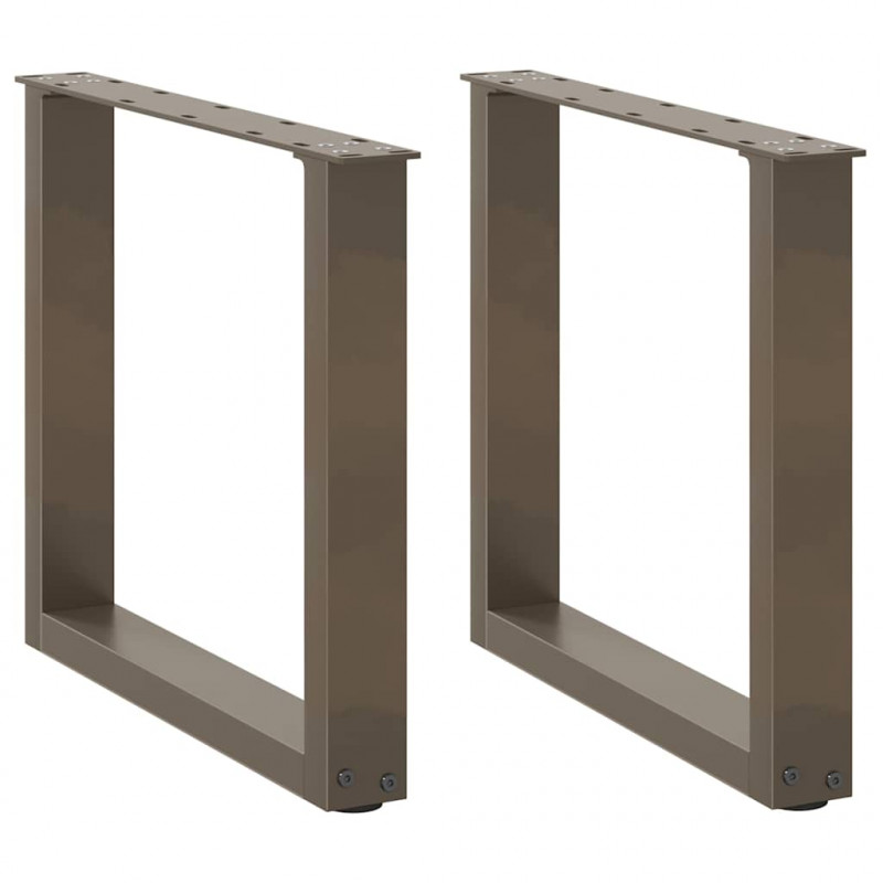 Nogi do stolika kawowego w kształcie litery U 2 szt. Naturalna stal 50x(42-43) cm Stal