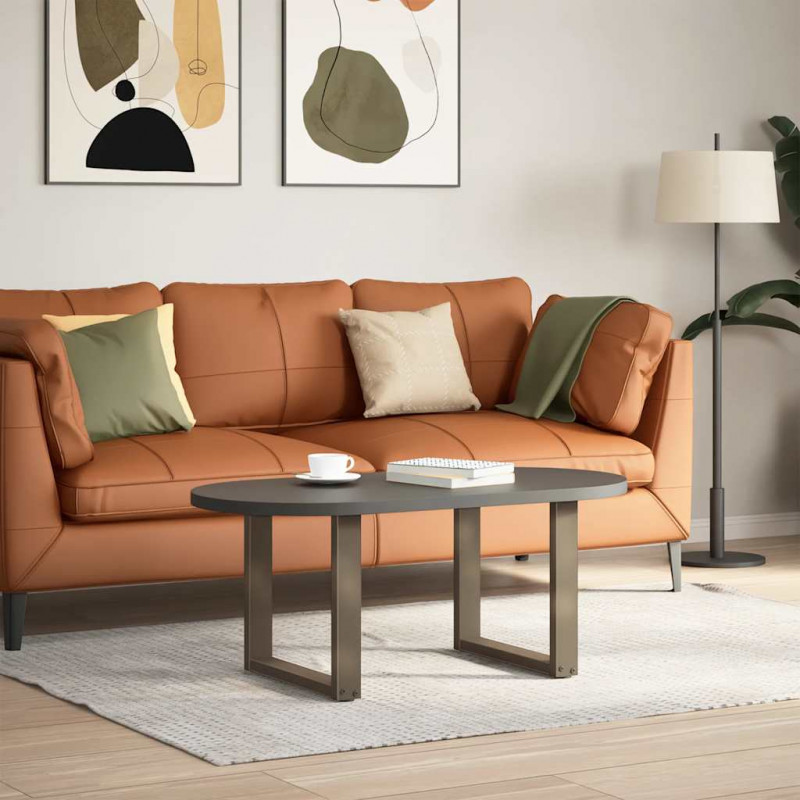 Nogi do stolika kawowego w kształcie litery U 2 szt. Naturalna stal 50x(42-43) cm Stal