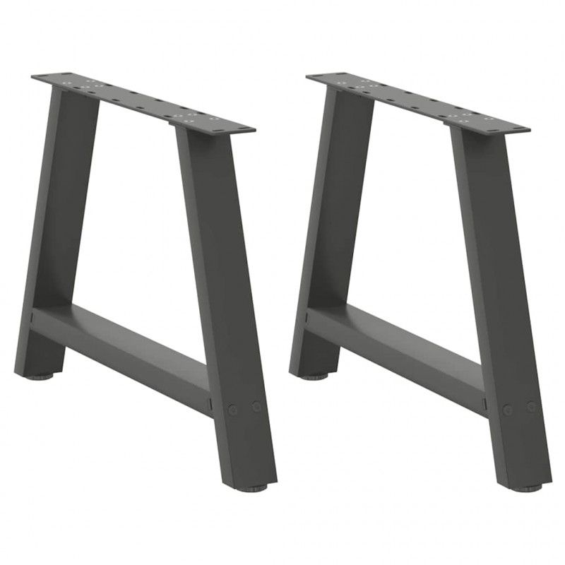 Nogi do stolika kawowego w kształcie litery A 2 szt. Antracyt 60x(42-43) cm Stal