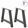 Nogi do stolika kawowego w kształcie litery A 2 szt. Antracyt 60x(42-43) cm Stal