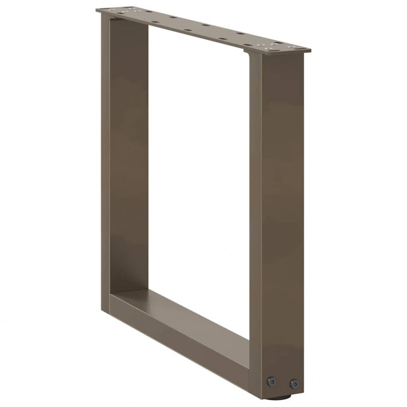 Nogi do stolika kawowego w kształcie litery U 2 szt. Naturalna stal 50x(42-43) cm Stal