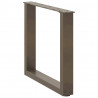 Nogi do stolika kawowego w kształcie litery U 2 szt. Naturalna stal 50x(42-43) cm Stal