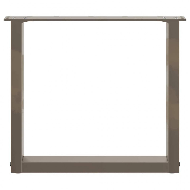 Nogi do stolika kawowego w kształcie litery U 2 szt. Naturalna stal 50x(42-43) cm Stal